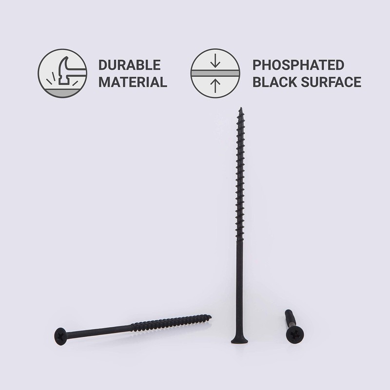 (Pack of 90) Black Phosphate Carbon Steel 4.8 x 120mm