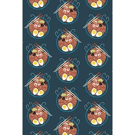 Notes: A Blank Squared Paper Journal with Japanese Ramen Noodle Pattern Cover Art