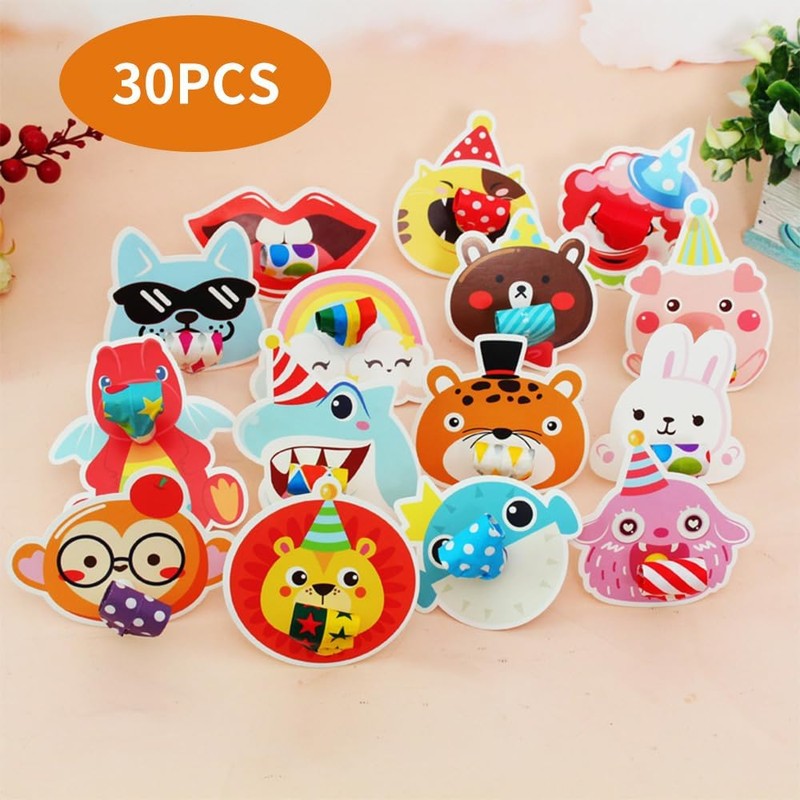 30 Pack Blowback Whistle Blowing Whistle Training Colorful Cheer Whistle