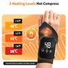 Cordless Heated Wrist Brace with Massager Support Vibration(2 pcs Black)