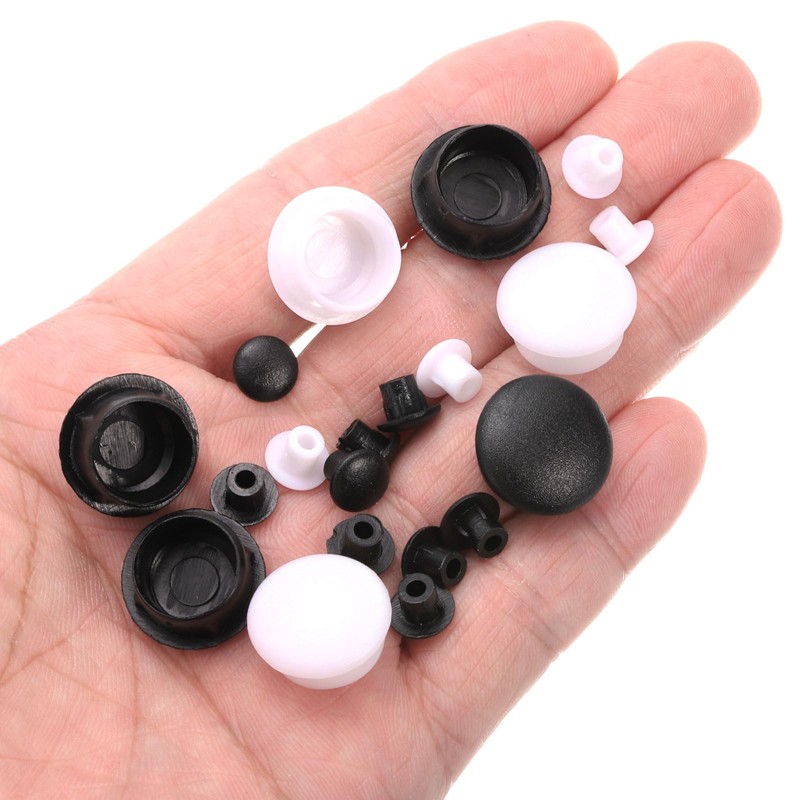 QUARKZMAN 200 Pcs Screw Hole Covers 15/32" Diameter Plastic Snap-in