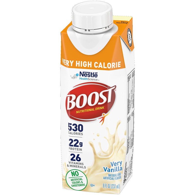 Boost Very High Calorie Nutritional Drink Very Vanilla, Made with