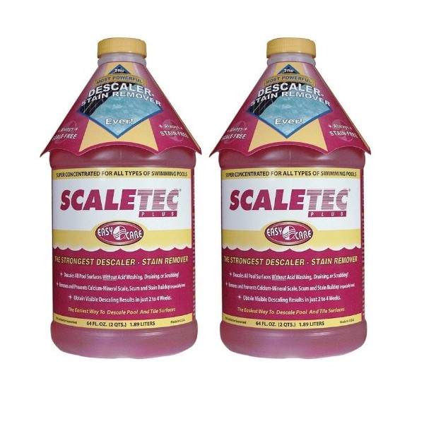 EasyCare Scaletec Plus Descaler and Stain Remover 64 oz 20064 2 Pack, Brown (EC-20064-2PK)