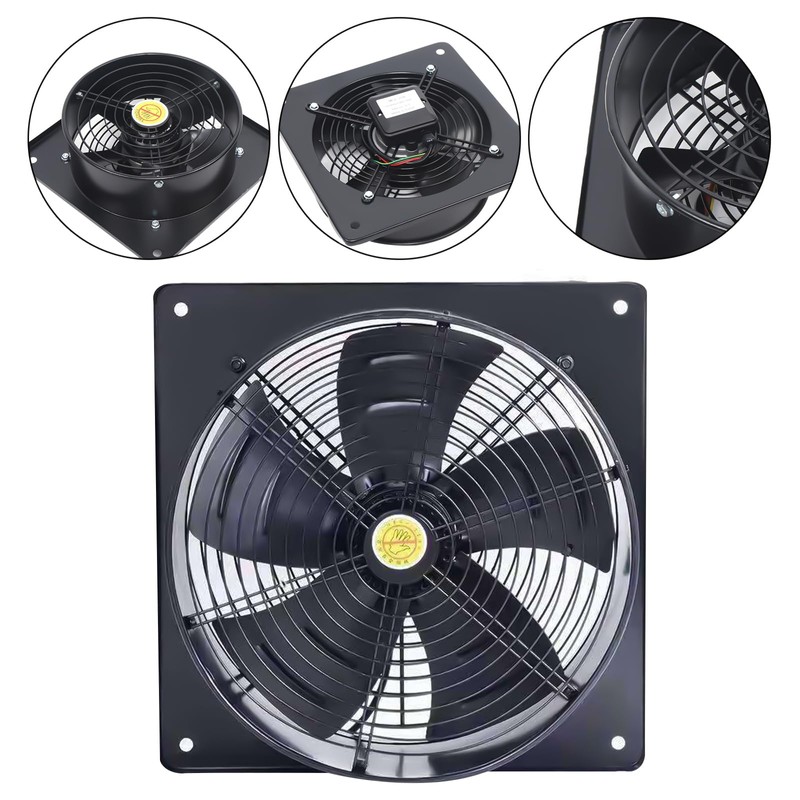 VPABES 12 inch Portable Exhaust Fan, 125W Wall Mounted Vent