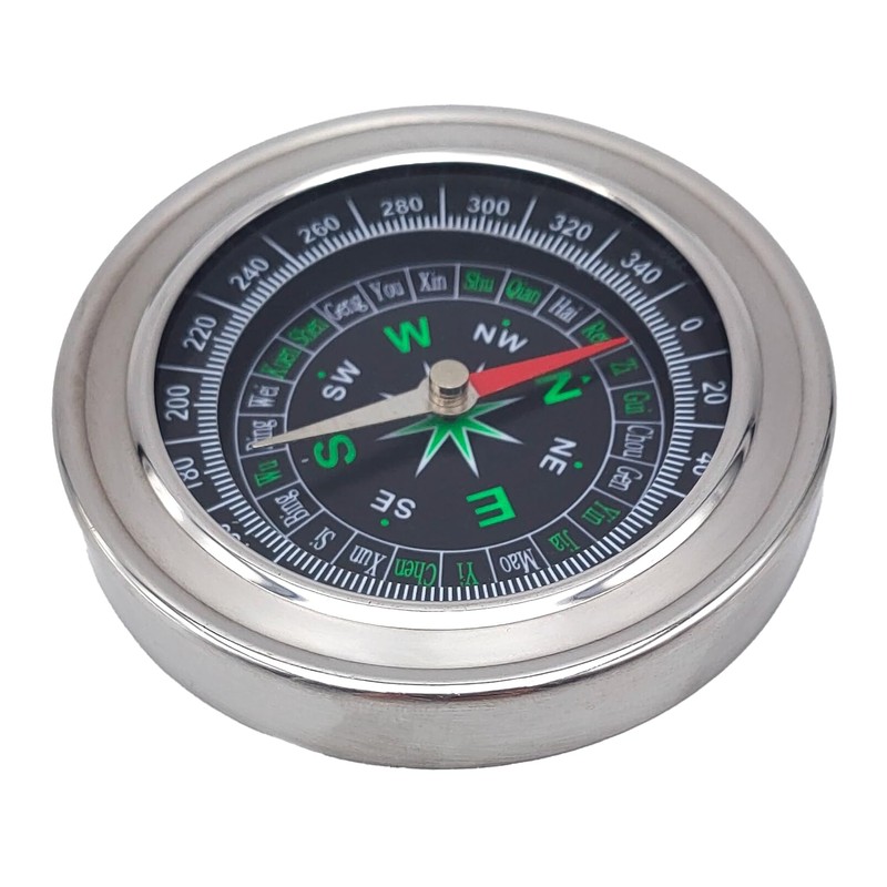 Durable Metal Hiking Compass - Compact and Portable, Ideal for