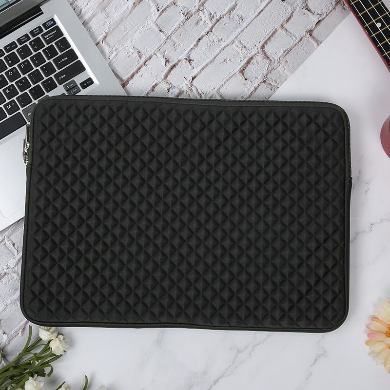 15.6 Inch Diamond Texture Laptop Sleeve Notebook Protective Case Zipper