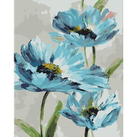 Lolipony Paint by Numbers Adult Flower Landscape DIY Oil Painting Canvas Set with 3 Brushes and Acrylic Pigment for Women Home Decoration Birthday Christmas Gift - 40 x 50 cm (without Frame)