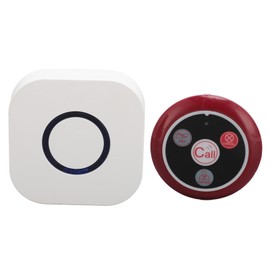 Wireless Doorbell Over 1000 Feet Range 4 Level Volumes 38 Ringtones Waterproof Caregiver Pager for Home 90‑260V US Plug