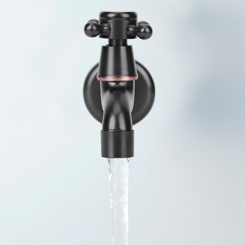 Retro Style Brass Single Handle Single Cold Quick Open Faucet