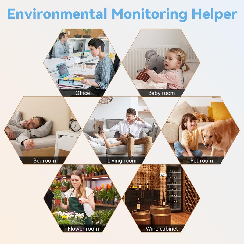 BaldrTherm Humidity Meter Hygrometer, Solar-Powered Room Thermometer Indoor Digital Temperature