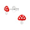 Sterling Silver Mushroom Earrings (Tiny)