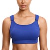 SYROKAN Front Adjustable Sports Bras for Women High Impact Wirefree