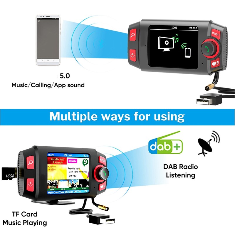Car Radio DAB Receiver Digital Audio Broadcasting Adapter FM Transmitter