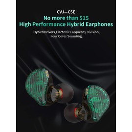 FEDAI CVJ CS in-Ear Monitors, 1DD Hybrid Drivers Reference-Grade in-Ear Earphone,10mm Beryllium-Coated Dynamic Driver IEMs in-Ear Earbuds with Detachable 2pin 0.78 Cable(Green No Mic)