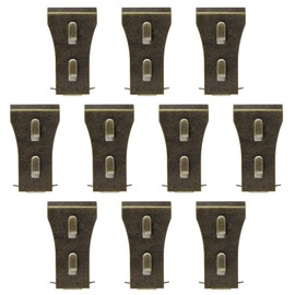 INCREWAY Brick Hook Clips, 10 Pieces Brick Claw Hook Metal Brick Wall Hook Wall Clips for Hanging String Lights Wreaths Decorations (Bronze)
