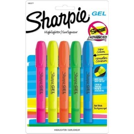 Sharpie Accent Gel Highlighters, 5 Colored Highlighters (1803277) Office Supply Product