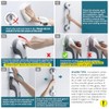 TAILI Suction Grab Rail for Bathroom,110kg,43cm,NoDrill,Elderly,Grey,2pcs