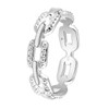 TJC Band Ring White Diamond In 925 Sterling Silver for
