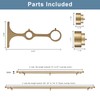 Kemmie Heavy Duty Double Curtain Rods, 36 to 72' Telescoping,