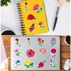 vesaneae 50Pcs Waterproof Vinyl Roses Stickers, 5-8cm Cute Flower Graffiti
