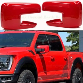 Torox 2021 2022 2023 Ford F150 F-150 Mirror COVERS w/o Turn Signal Hole PQ RACE RED