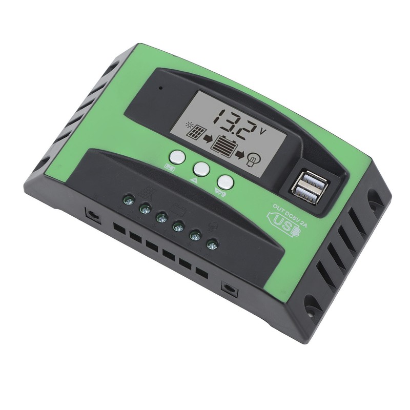 Solar Charge Controller with Dual USB Port 12V 24V MPPT