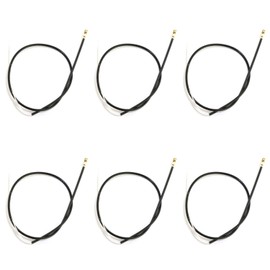 RuiLing 6-Pack 2.4G Receiver Antenna with IPEX4 Generation Port RF113 Silver Jacketed Cable 5.9Inch for Frsky, Futaba, JR, Hitec, Flysky, and Orange RX Receiver and Remote Controller