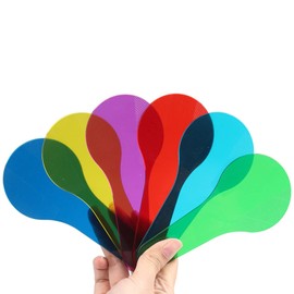 Color Paddle, 6pcs Color Paddle Translucent Film Color Filter Board Preschool Science Discovery Equipment Teaching Tools for Kids Classroom Supplies