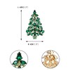 EVER FAITH Women's Jewelry Accessory Crystal Christmas Tree Tear Drop