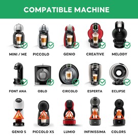 HAILASRE Dolce Gusto Refillable Reusable Coffee Filter Capsules Compatible with Dolce Gusto (V1-Lumio)