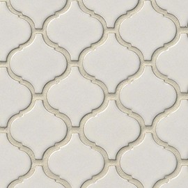 Bianco Arabesque 6mm Ceramic Mosaic Tile