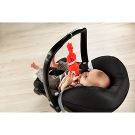 LILLIPUTIENS 83049 Cäsar der Bär Rassel Glöckchen-sensorisches Spielzeug zum Aufhängen für Babys mit Glockengeräusch-Stimuliert Sehkraft, Motorik und Gehör-ab 3 Monaten-83049, Mehrfarbig