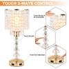 Acaxin Crystal Table Bedside Lamp Touch Control, 3-Way Dimmable Small