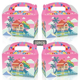 POAKYPA Blue Dog Birthday Party Supplies, Cartoon Kid Party Decorations Gift Bags,Boys and Girls Birthday Party Favors Bags, Candy Boxes(12 PCS)