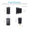 MICTUNING MIC-DV-077 LED Digital Panel Double Voltmeter, Rocker Switch Style