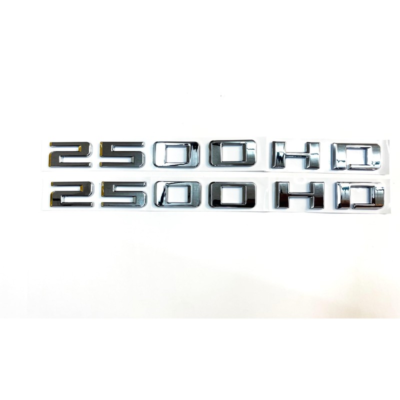 Generic 2X 2500 HD Chrome Silver Badge Emblem - Set