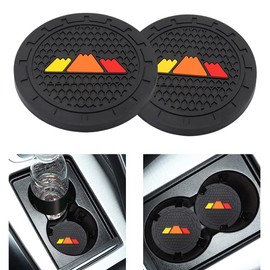 2PCS Tri-Color 3 Color Car Cup Holder Coasters, Auto Truck Interior Accessories Fit for Tacoma TRD 4Runner Tundra Sequoia Rav4 Hig