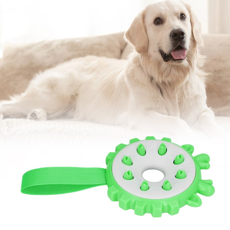 Dog Chewing Toy Bite Resistant Interactive Teeth Cleaning Round Puppy