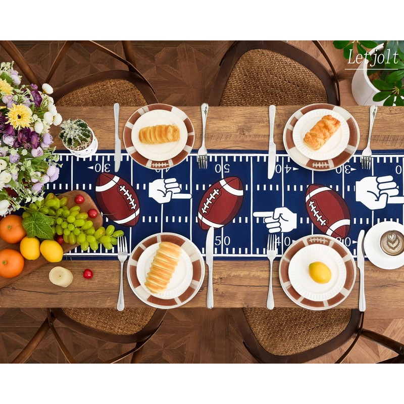 Letjolt Touch Down Table Runner 72 Inches, Blue