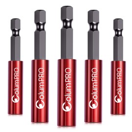 ColumPRO 5 Pieces 60 mm Magnetic Bit Holder for Impact Wrenches, 1/4 Inch Hex Shank S2 Steel Magnetic Screwdriver Extension, Straight without Bending the Drill Extension