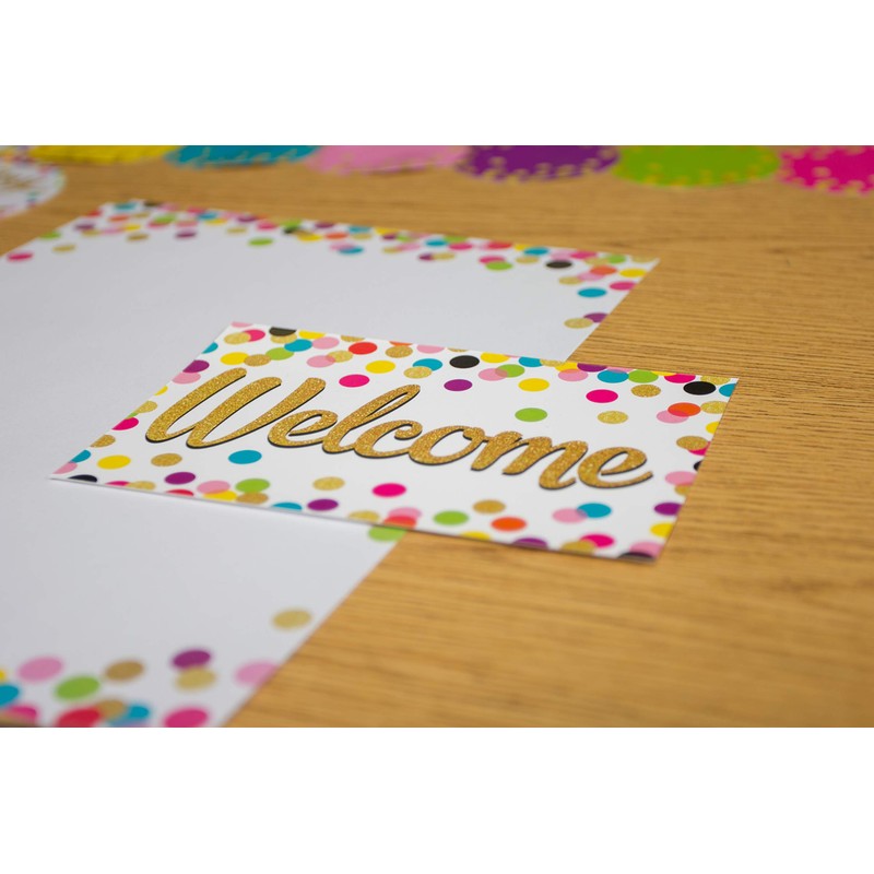 Teacher Created Resources Confetti Welcome Postcards (8894)