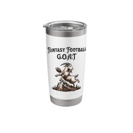Fantasy Football G.O.A.T. Leaping Goat Design - Draft Day Stainless Steel Insulated Tumbler