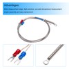 sourcing map K Type Thermocouple Temperature Sensor PT100 5mm Ring