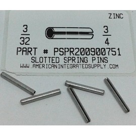 AMERICANINTEGRATEDSUPPLY.COM 3/32X3/4 SLOTTED SPRING PIN STEEL ZINC PLATED (50)