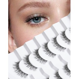 Onlyall Lashes Mink False Eyelashes Natural Wispy Lashes Soft Faux Mink Lashes Fluffy False Lashes DK72