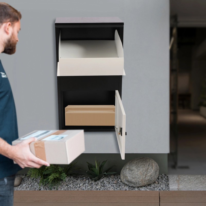 Unbranded Wall Mount Locking Drop Box Steel Mailbox for Rent