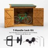 Shed Door Latch T-Handle Lock Kit with 5 Keys,BTEOBFY 5-1/2"