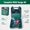 Hongsen HM2-SM-02-A Mini HVAC Manifold Gauge Set with 5FT Black