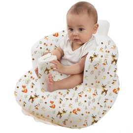 BOHEMIABY Inflatable Baby Seat for 3-36 Months, Portable Blow Up Baby Chair-Built-in Air Pump, Soft Back Support for Toddlers Learning to Sit & Feeding, Indoor & Outdoor Use (Animal)