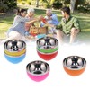 6Pcs set Color Stainless Steel Bowl Heat Insulation Salad Noodles